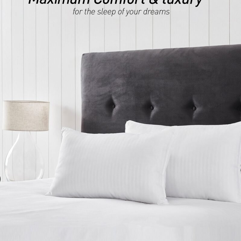 Urban Comfort Soft Fibre Pillow (Pack of 2), White|650 GSM Polycotton
