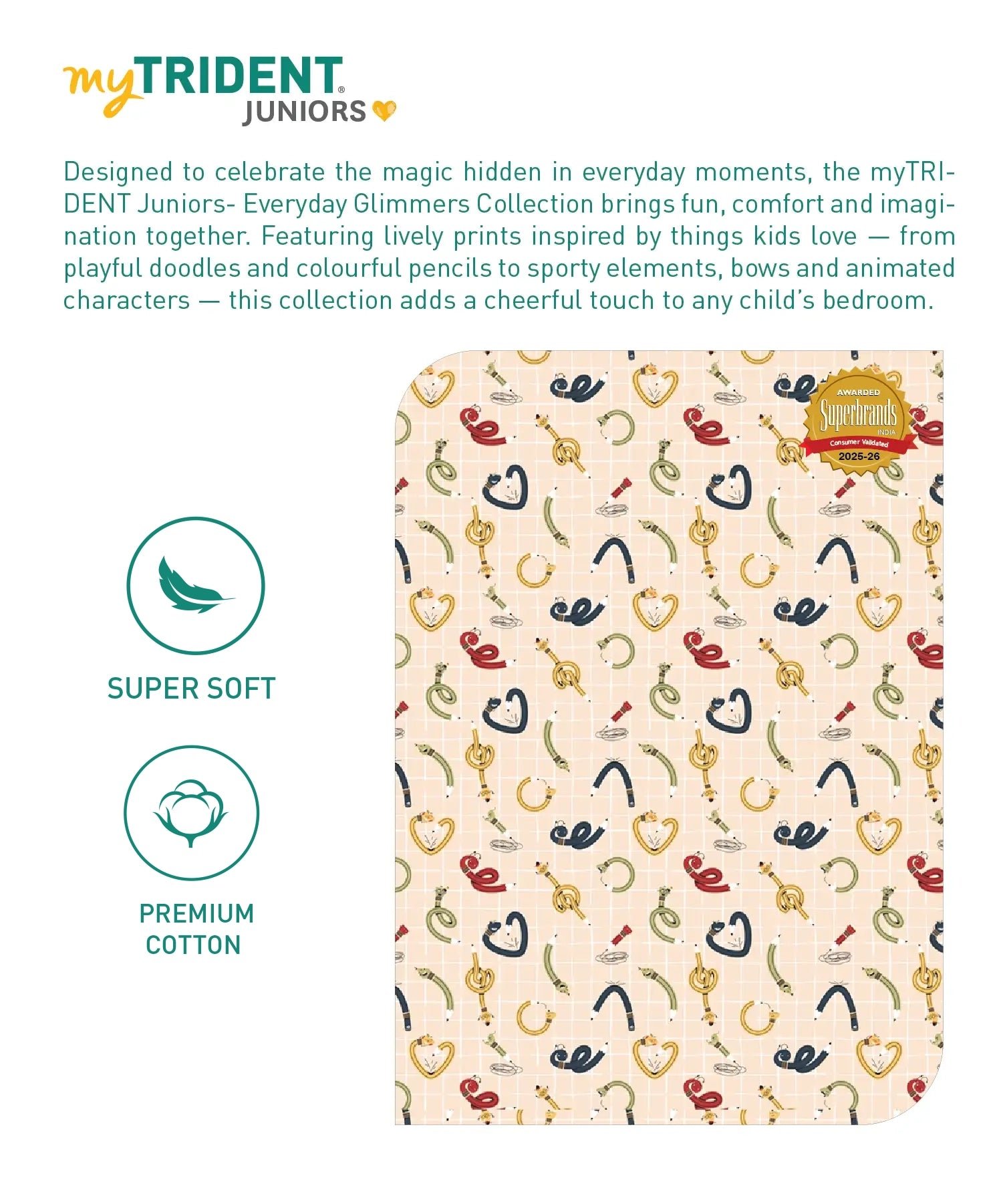 Juniors Double AC Comforter, Scribble Spot| 144TC Cotton - Image 5